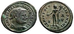 Ancient Coins - GALERIUS MAXIMIANUS AE Follis. EF+. Antioch mint. GENIO POPVLI ROMANI.