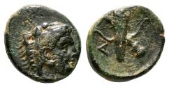 Ancient Coins - ERYTHRAI (Ionia) AE12. EF-. Heracles / Club, bow and quiver.