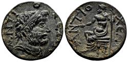 Ancient Coins - ANTIOCH AD MAEANDRUM (Caria) AE24. Pseudo-Autonomous issue. EF-/EF. Zeus.