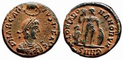 Ancient Coins - ARCADIUS AE2 (Maiorina). EF/EF-. Heraclea. Hand of God.