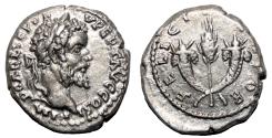 Ancient Coins - SEPTIMIUS SEVERUS AR Denarius. EF. Emesa mint. Cornucopias. SCARCE!