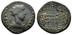 Ancient Coins - NICAEA (Bithynia) AE24. Macrianus. VF/VF+. City-Wall. SCARCE!