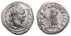 Ancient Coins - CARACALLA AR Denarius. EF+/EF. Hercules.