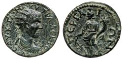 Ancient Coins - PERGE (Pamphylia) AE24. Trajan Decius. EF-. Tyche.