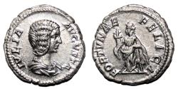 Ancient Coins - JULIA DOMNA AR Denarius. EF+/EF. LUSTER. The Fortuna.