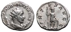 Ancient Coins - VOLUSIAN AR Antoninianus. VF+/EF. The virtus.