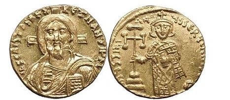 JESUS CHRIST Justinian II 685AD Gold Coin First Image of Jesus Christ