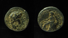 Ancient Coins - Cilicia, Anazarbus. Nero AE 22 mm. With countermark.