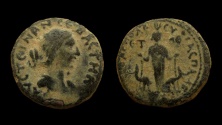 Ancient Coins - Judaea. Neapolis. Faustina Junior. Augusta, 147-175 A.D. AE 20 mm.