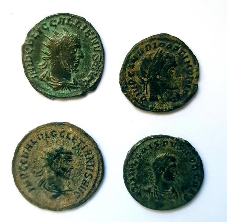 Lot of 4 Roman Bronze Coins. Roman Imperial Coins
