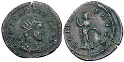 Ancient Coins - Constantius I COMES AVGG; Minerva from Lyon