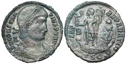 Ancient Coins - Constantius II FEL TEMP galley from Thessalonica…minted under Vetranio