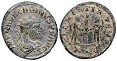 Ancient Coins - Carinus CLEMENTIA TEMP from Cyzicus