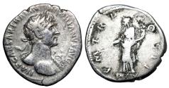 Ancient Coins - Hadrian P M TR P COS III; Pax from Rome