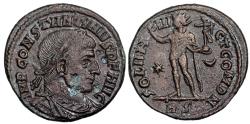 Ancient Coins - Constantine I SOLI INVICT COM D N from Rome...Sol holding victory