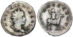 Ancient Coins - Valerian II IOVI CRESCENTI…Jupiter on a goat