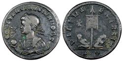 Ancient Coins - Constantine II VIRTVS EXERCIT from Ticinum… chi-rho on reverse