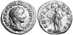Ancient Coins - Gordian III PIETAS AVGVSTI denarius from Rome