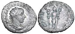 Ancient Coins - Gordian III FIDES MILITVM two standards from Rome
