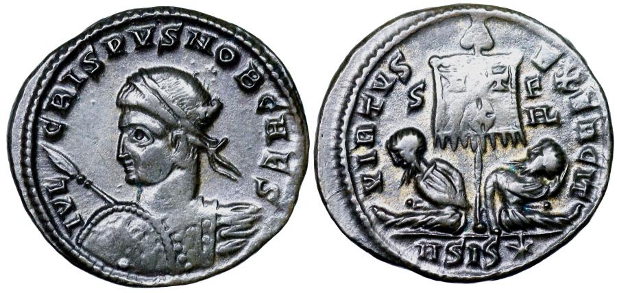 Crispus VIRTVS EXERCIT from Siscia | Roman Imperial Coins