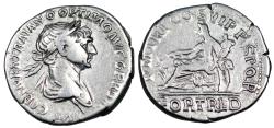 Ancient Coins - Trajan P M TR COS VI P P S P Q R; Fortuna from Rome