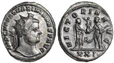 Ancient Coins - Maximianus VICTORIA AVGG from Siscia