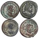 Ancient Coins - 4 pre-reform radiates from the Tetrarchy