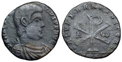 Ancient Coins - Magnentius SALVS D D N N AVG ET CAES Chi-Rho from Trier