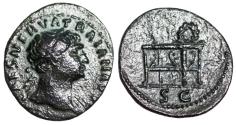 Ancient Coins - Trajan…semis from Rome with gaming table reverse