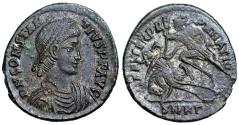 Ancient Coins - Constantius II FEL TEMP horseman from Cyzicus