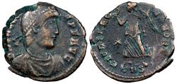 Ancient Coins - Valens GLORIA ROMANORVM victory advancing...rare type