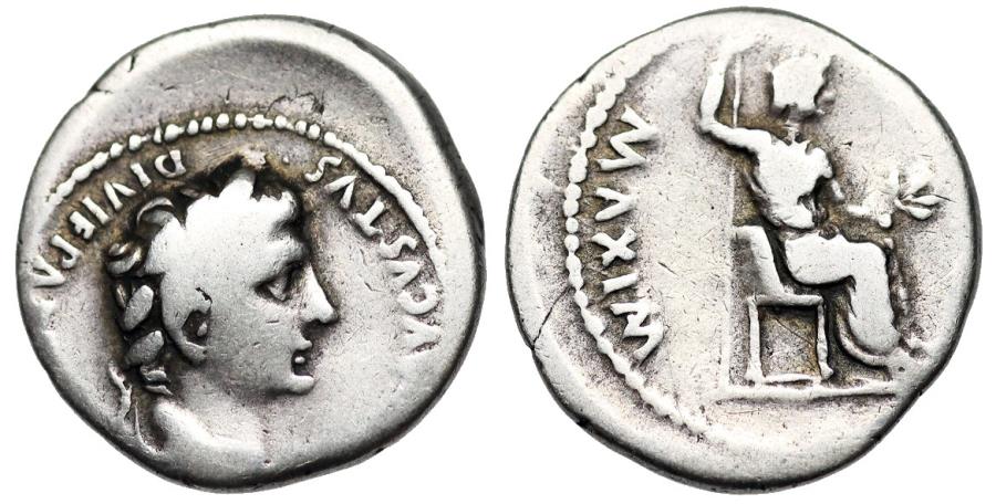 Augustus PONTIF MAXIM from Lyons | Roman Imperial Coins