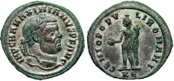 Ancient Coins - Maximianus GENIO POPVLI ROMANI from Cyzicus