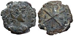 Ancient Coins - Constantius II SALVS AVG NOSTRI Chi-Rho from Trier… Revolt of Poemenius