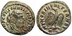 Ancient Coins - Constantius I MEMORIAE AETERNAE posthumous issue from Rome