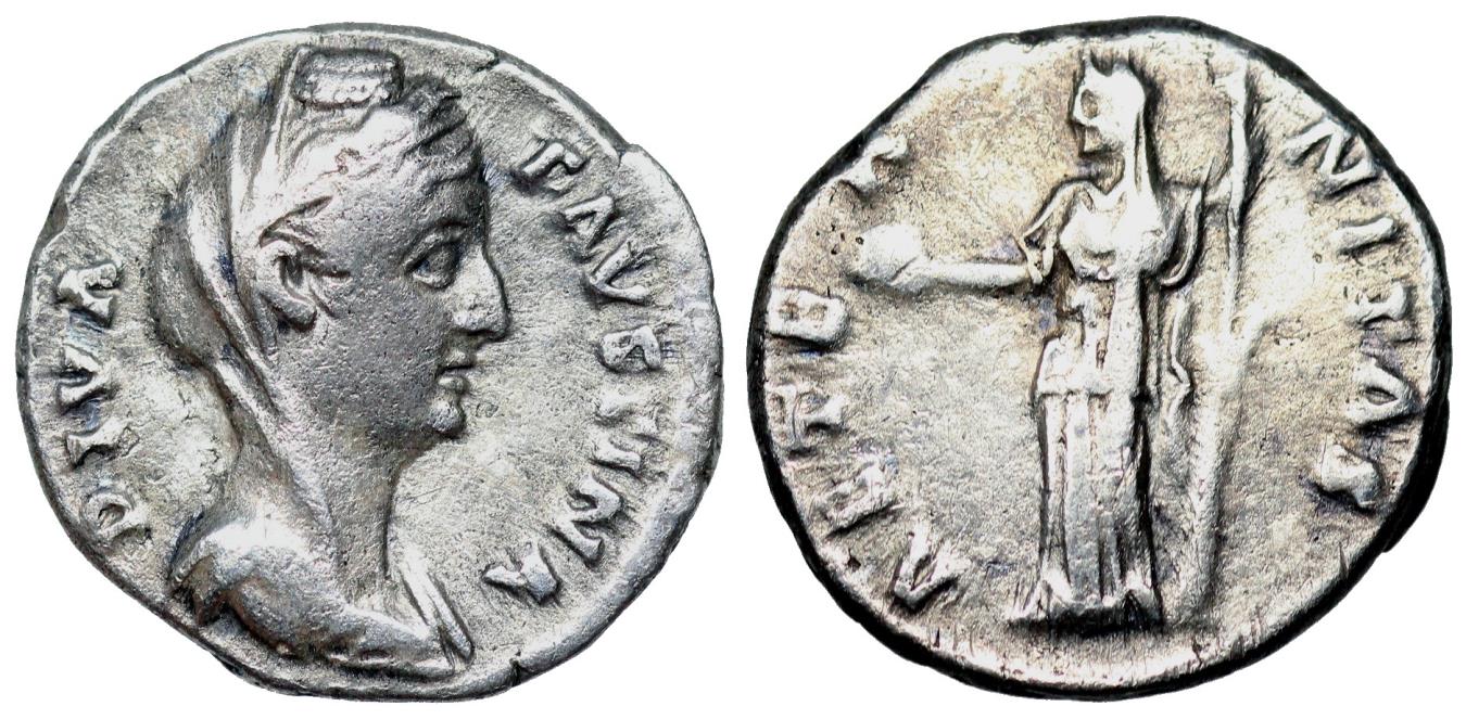 Faustina I AETERNITAS Fortuna reverse from Rome | Roman Imperial Coins