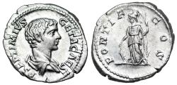 Ancient Coins - Geta PONTIF COS; Minerva from Rome