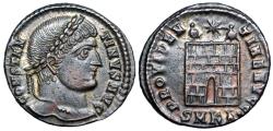Ancient Coins - Constantine I PROVIDENTIAE AVGG campgate from Cyzicus