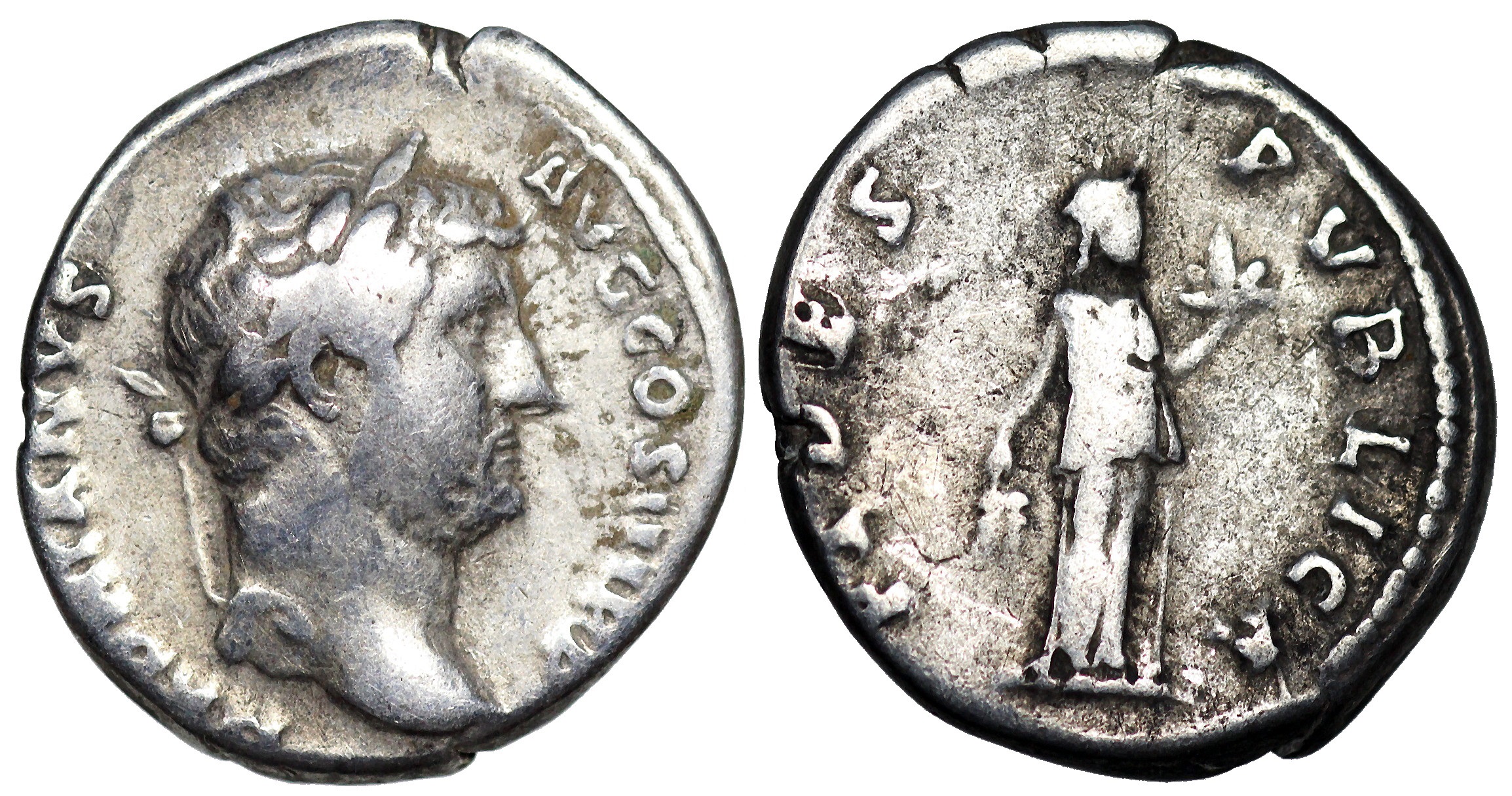 Fides publica on Hadrian's coin (Photo