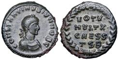Ancient Coins - Constantine II votive from Thessalonica
