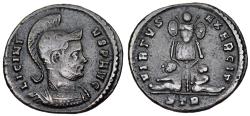Ancient Coins - Licinius I VIRTVS EXERCIT trophy of arms from Trier