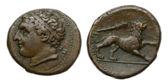 Sicily, Syracuse, Reign of Agathocles, 317-289 BC, AE Litra