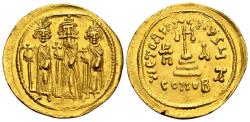 Ancient Coins - Heraclius, with Heraclius Constantine and Heraclonas.