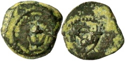 Ancient Coins - A bronze prutah of Herod the Great, mint of Jerusalem
