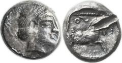 Ancient Coins - A silver quarter-shekel from Gaza, 5th-4th centuries B.C.E.