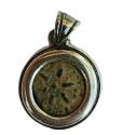 Ancient Coins - Silver pendant with original "Widow's Mite" coin (103-76 B.C.E.) – perfect gift from the Holy land!