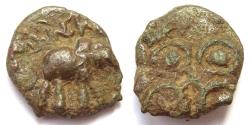 Ancient Coins - INDIA, SATAVAHANA: Gautamiputra copper coin. UNLISTED in Pieper!