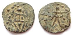 Ancient Coins - INDIA, JOUAN-JOUAN: Huvishka imitative copper. Scarce.