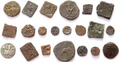 Ancient Coins - INDIA, ANCIENT: Coins from 200 BC-1000 AD. Collection of 21 silver & copper coins.