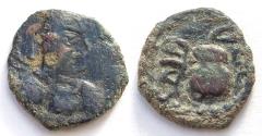 Ancient Coins - INDIA, ALCHON HUNS: Khingila copper coin. Göbl 54. Rare.
